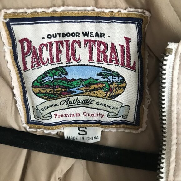 Pacific Trail Cream Hooded Down Jacket Size S - Picture 7 of 11